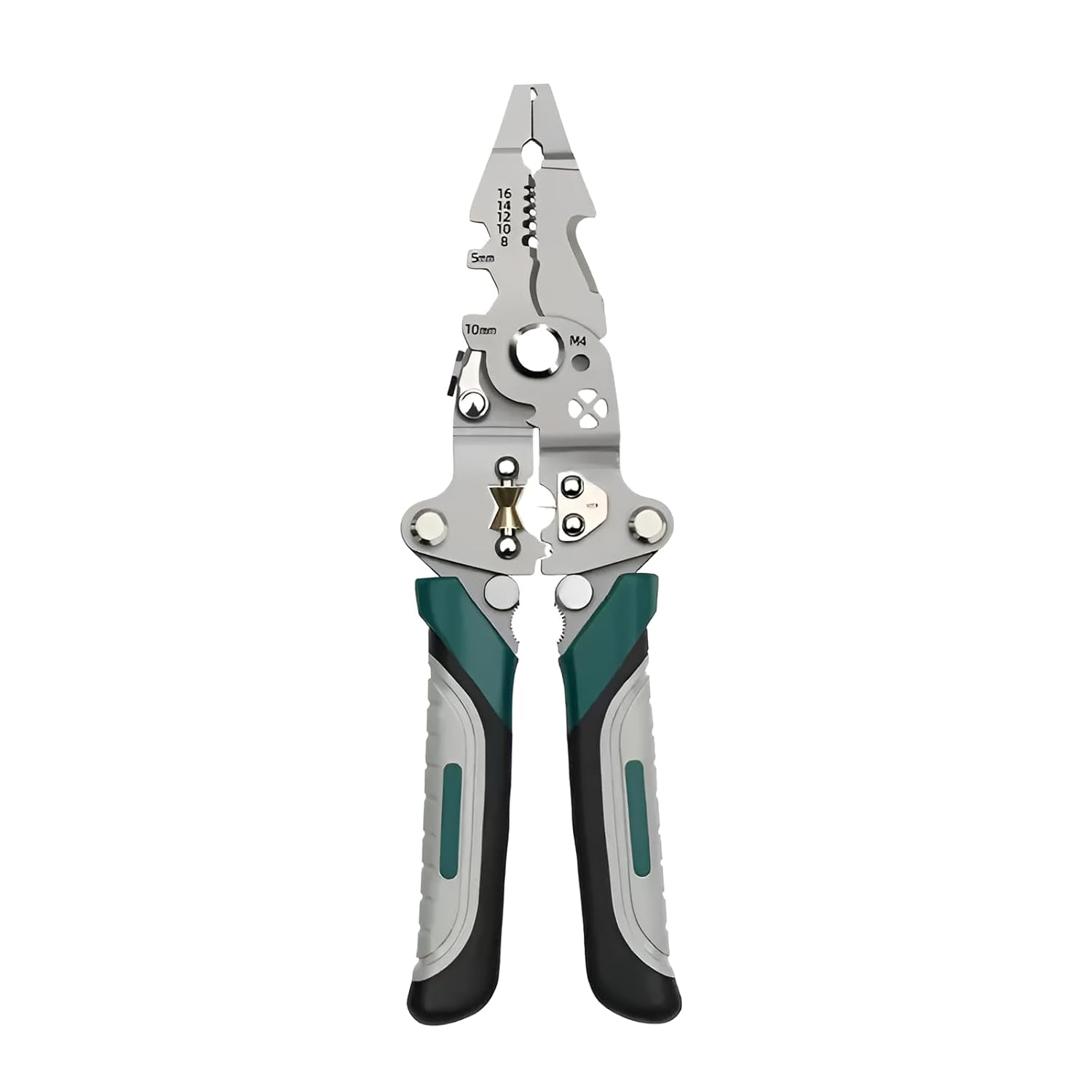 XBEY 9-in-1 Multifunctional Stainless Steel Wire Cutter Foldable Wire Stripper Crimper Cable Cutter Pliers for Cutting Electrical Stripping Tool & Crimping Tool (9-in-1 Multifunctional Wire Strippers) - Image 2 thumbnail