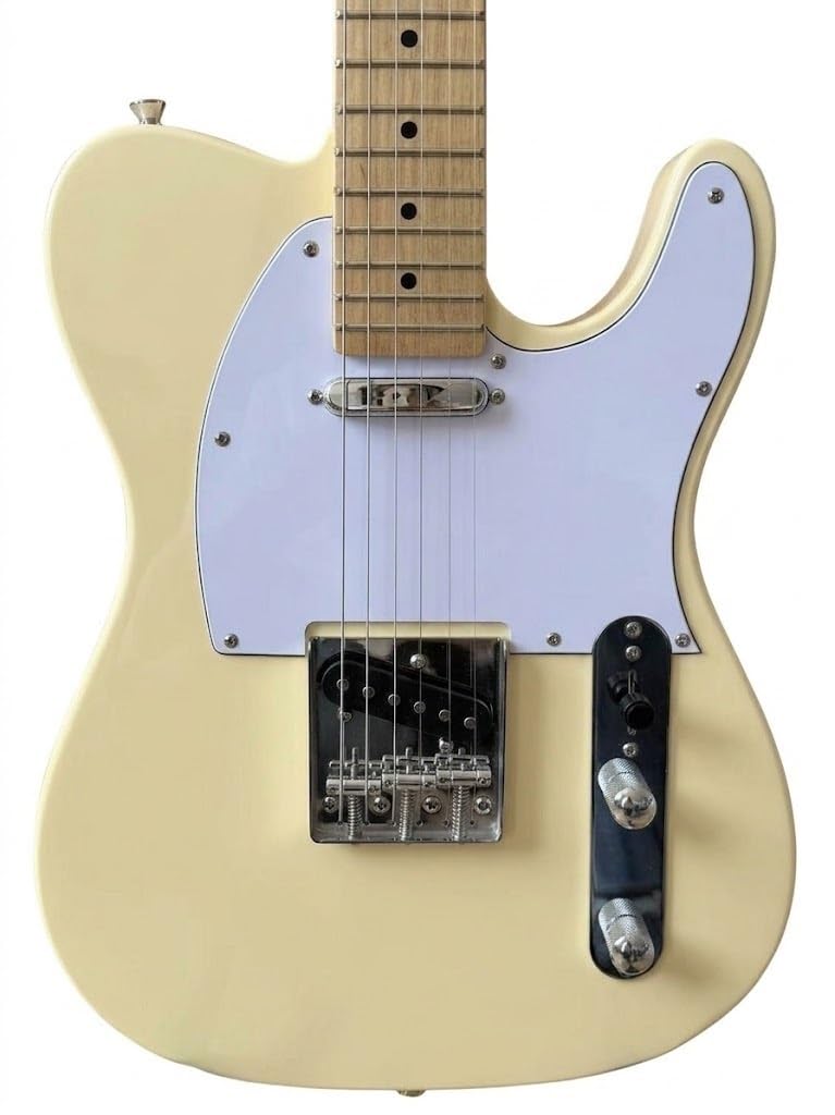 Chitarra elettrica dal corpo solido, manico in tiglio leggero e acero, 6 corde full size da 39" for esercitazioni for principianti prove con la band (Guitarra Electrica)