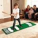 Batting Mat for Training Non Slip Shock Absorbing PU Baseball Batting Trainer Pitching Mat with Footprint Guide for Practice,Softball Hitting Training Aid for Beginner (Green)