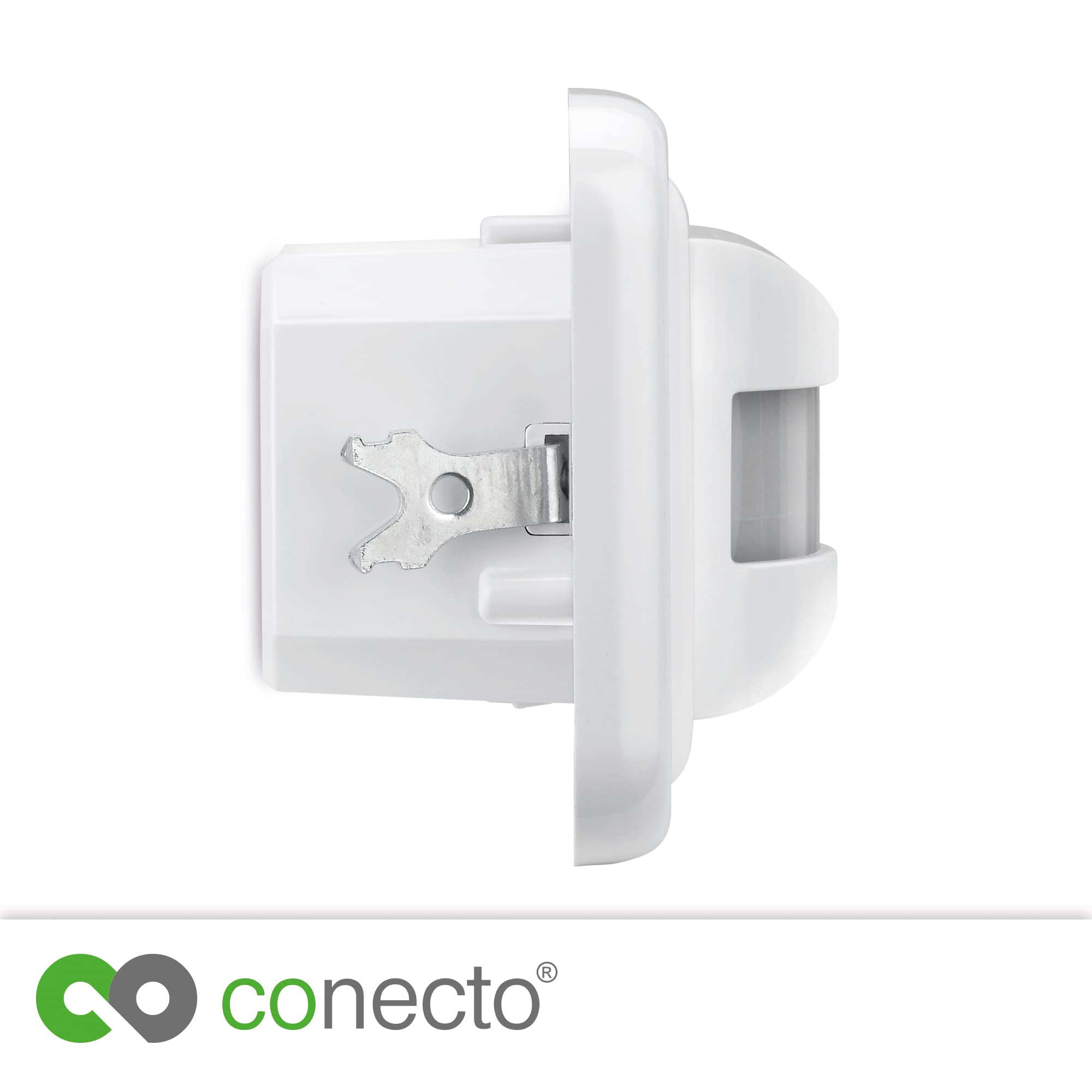 conecto Detector de Movimiento de Pared por Infrarrojos, ángulo de detección de 160°, Montaje Empotrado en Pared, IP20, Blanco (Paquete de 2)