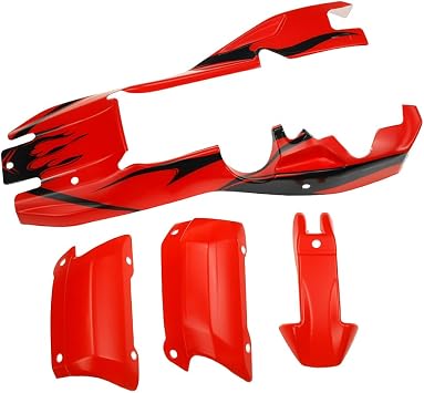 Plastic Remote Control Car Shell Body Assembly Kit Red | for 1/5 HPI ROFUN BAHA ROVAN KM BAJA 5B Truck Rc Car Parts