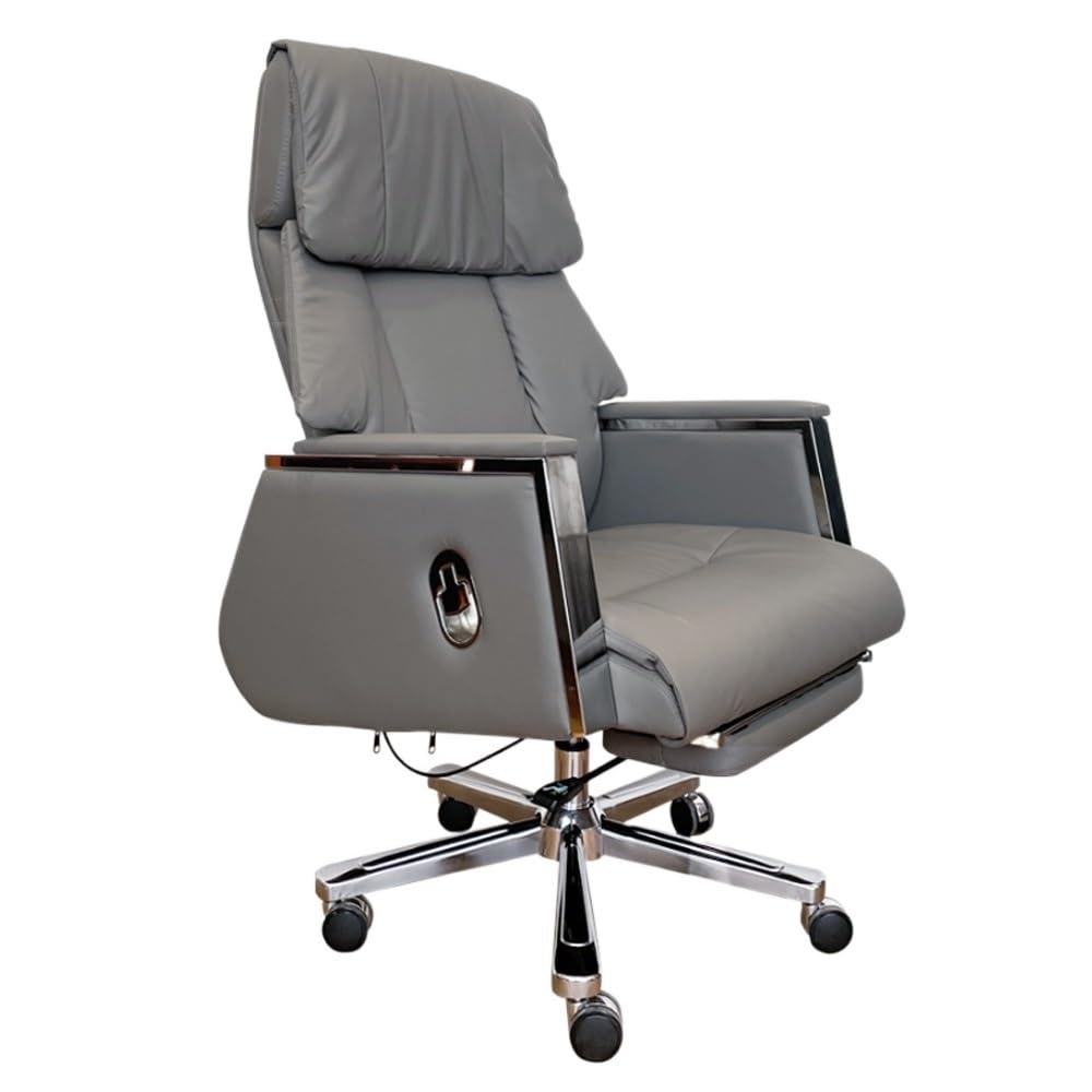 KARREAL Ergonomic Office Chair Comfortable Backrest Reclining Sofa Office Chair Leather Down Home Computer Chair Boss Chair Lunch
