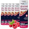 TRUEplus Glucose Tablets, Chewable, Raspberry Flavor, 15g Fast-Acting Carbohydrates, Fat Free, Gluten Free, Boost Energy, 10 Count, 6 Tubes