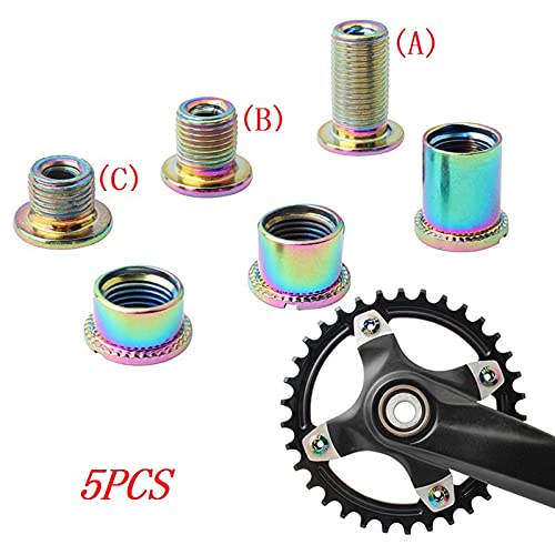 Generic 5個/個チェーンリングボルトナットロード自転車チェ