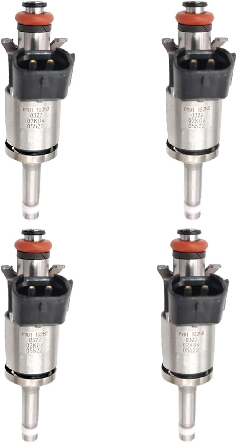 RYJXCD 4 個燃料噴射インジェクター PY01-13-250 PY0113250 2014-2018 マツダ 3 6 CX-5Fuel  Injectors PY0113250 for Mazda 6 2014-2016 Mazda 3 2014-2018 Mazda CX-5  2015-2017 2.5L 燃料インジェクター 4 個セット、燃料インジェクター PY01-13-250 PY0113250 M//azda 6 C/X-4 C