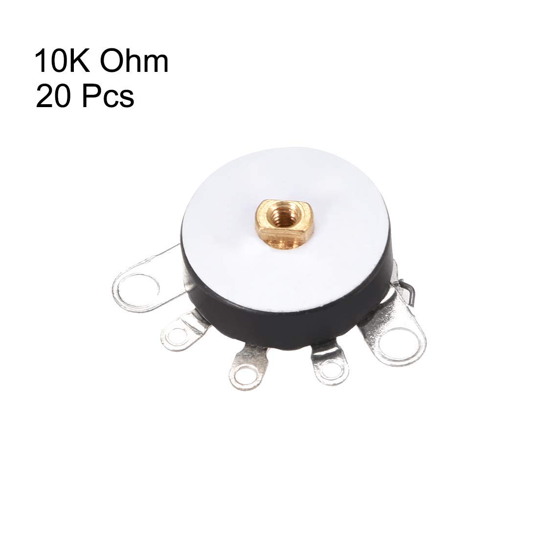 PENGLIN 10K Ohm Drehpotentiometer Mit Schalter – 5 Stück + Schwarze Drehknöpfe