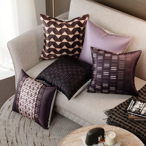 Image of Stoa Paris Cushion Cover Set of 5, Home Decor for Sofa, Bed & Living Room, Digital Printed Cushion Cover 16 Inch x 16 Inch, Soft Touch Finish, Hidden Zip Closure, Charlotte's Poise - Charlotte