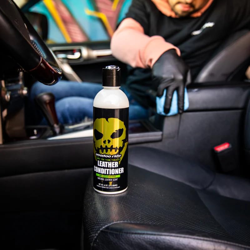 Voodoo Ride® Leather Conditioner - pH Balanced, UV Protection, Non-Greasy Formula, Nourishes & Restores Natural and Synthetic Leather, Natural Leather Scent