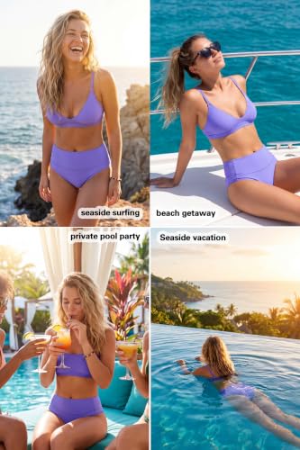 Image of Beautikini Period Swimwear Bikini Menstrual Swim Bottoms Leakproof Bathing Suits for Teens Girl