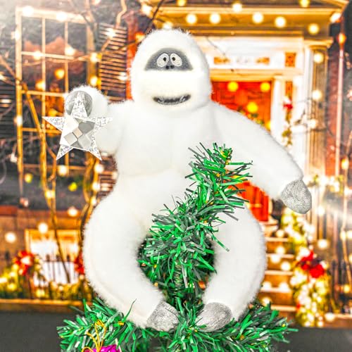 Snowman Christmas Tree Topper Poseable Plush Monster