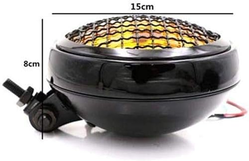 Miniatura 3 de Parrilla de motocicleta, lámpara de cabeza transparente, retro, vintage, universal, de la vieja escuela, ATV Cafe Racer Bobber Touring Dirt Bike
