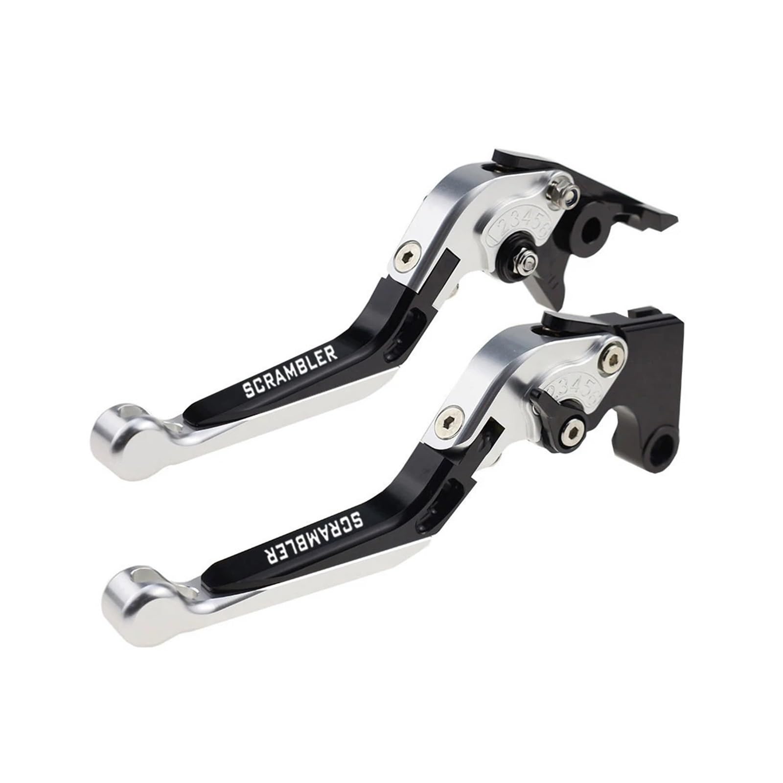 Jghfdws 23 Motorcycle Brake Clutch Lever Set For Scrambler Motorcycle Folding Extendable Brake Clutch Levers