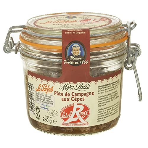 Paté de campo con boletines – Etiqueta roja – Bote 280 g