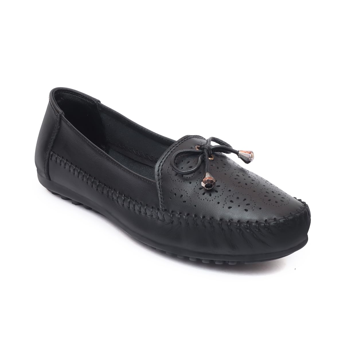 zoom shoes Genuine Leather Floral Patterned Brogue Bellies for Women ZAZB-01 | Anti-Slip Soles with Memory Cushion and Complete Arch Support-picture-47