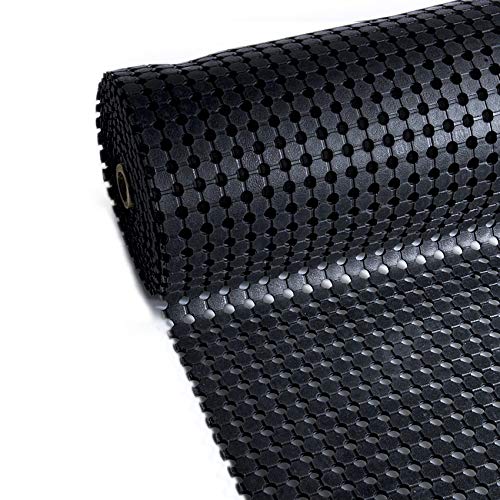 Preisvergleich Produktbild Ringgummimatte auf Rolle (183cm breit) / Schwarz / Ringgummimatten / Ringgummimatte Aussenbereich Gummimatte meterware / Gummimatten / Verkauf pro Meter