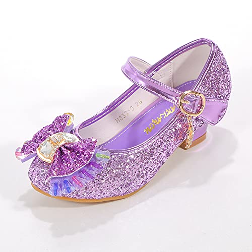 BFOEL Girls Dress Shoes Adorable Sparkle Mary Jane Flats for Wedding Party2