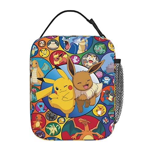 Cbsd Anime Insulation Lunch Box Multi-Pocket Portable Lunch Bag ，Easy-To-Clean Lunch Boxes/Have Side Bag Water Bottle Bag #TOP2