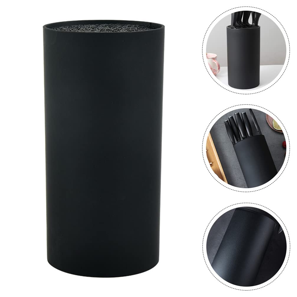 HEMOTON 1pièce Support De Rangement Pour Couteaux De Cuisine Plastique Noir Organisateur Pratique Pour Ustensiles De Cuisine Design Simple Et Démontable Pour Nettoyage Facile Séchage