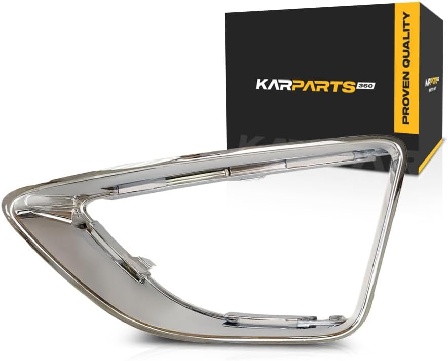 For Ford Fusion 2010 2011 2012 Fog Light Trim Driver Side | Chrome | Plastic | SEL/Sport and Hybrid Models | Replacement For FO1038139 | 615343551210, AE5Z17E811F