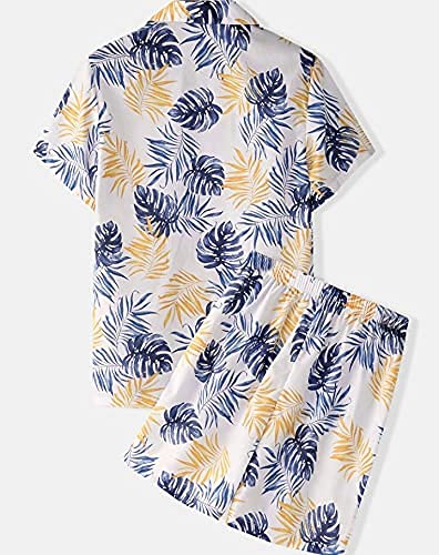 Image of Men's Poly Lycra Digital Printed Shirts with Pajama Shorts Night Suit Set
