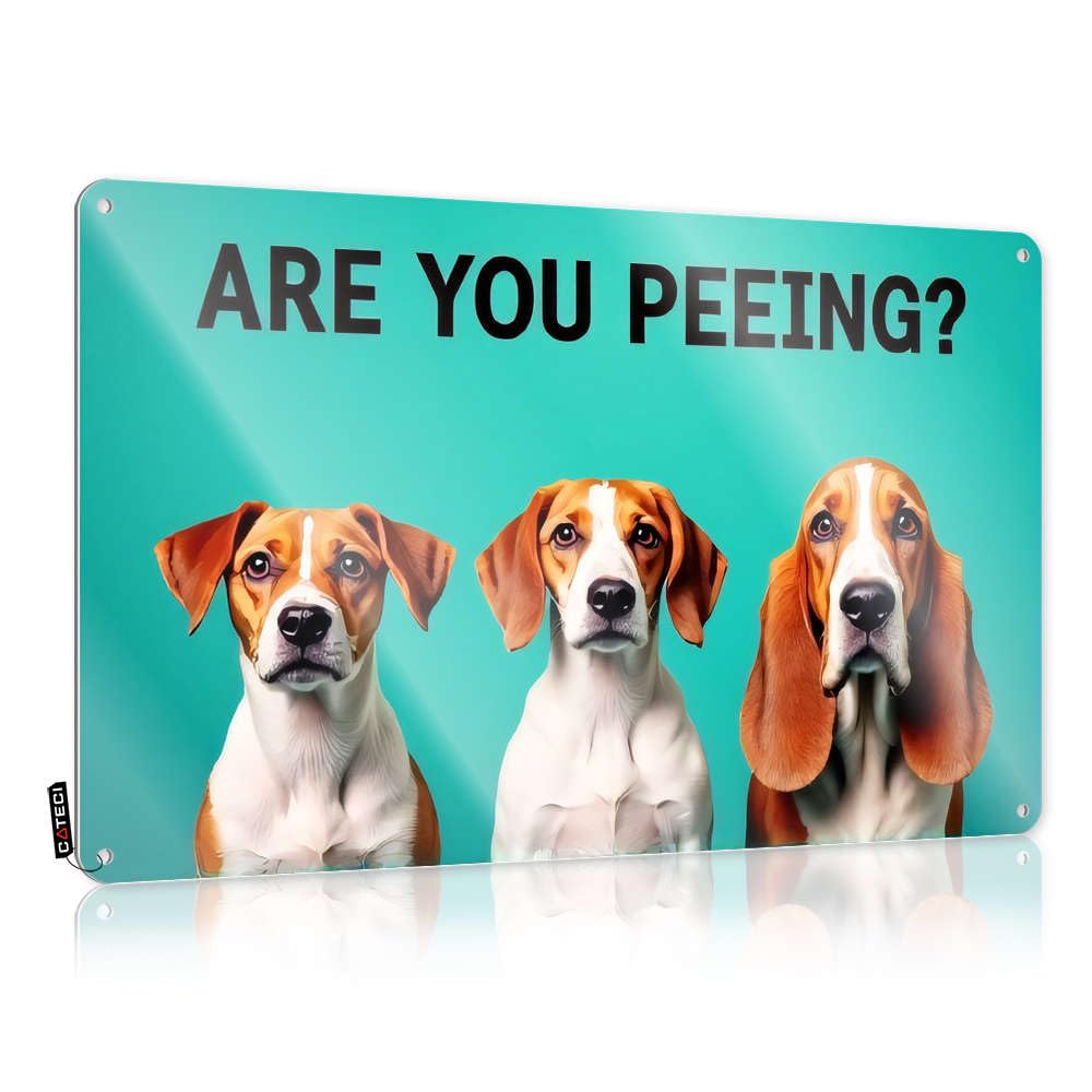 Whiskey Signs For Home Bar Are You Peeing? Dogs Ask Tin Sign Bedroom Door Sign Funny Alcohol Signs(30X40CM)