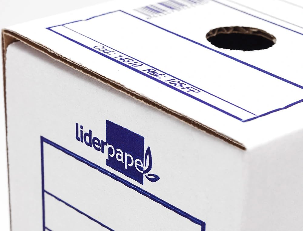 Archivo Definitivo Tamaño Folio Cartón 100% Reciclado de Fácil Montaje (Pack Ahorro 100 Unidades)