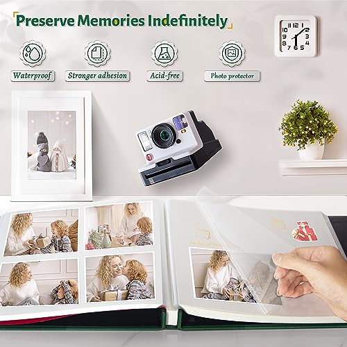 Image of Artfeel Photo Album Self Adhesive Scrapbook,60 Pages Large Photo Book for 4x6,5x7,8x10 Pictures,DIY Album for Baby Wedding Family Travel Birthday,with Metallic Pen and Scraper