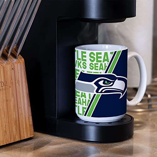 Image of Rico Industries NFL Football 15 oz White Ceramic Mug