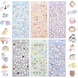 Lot de 6 feuilles d'autocollants mignons pour adultes, mini autocollants 3D gonflés pour ...