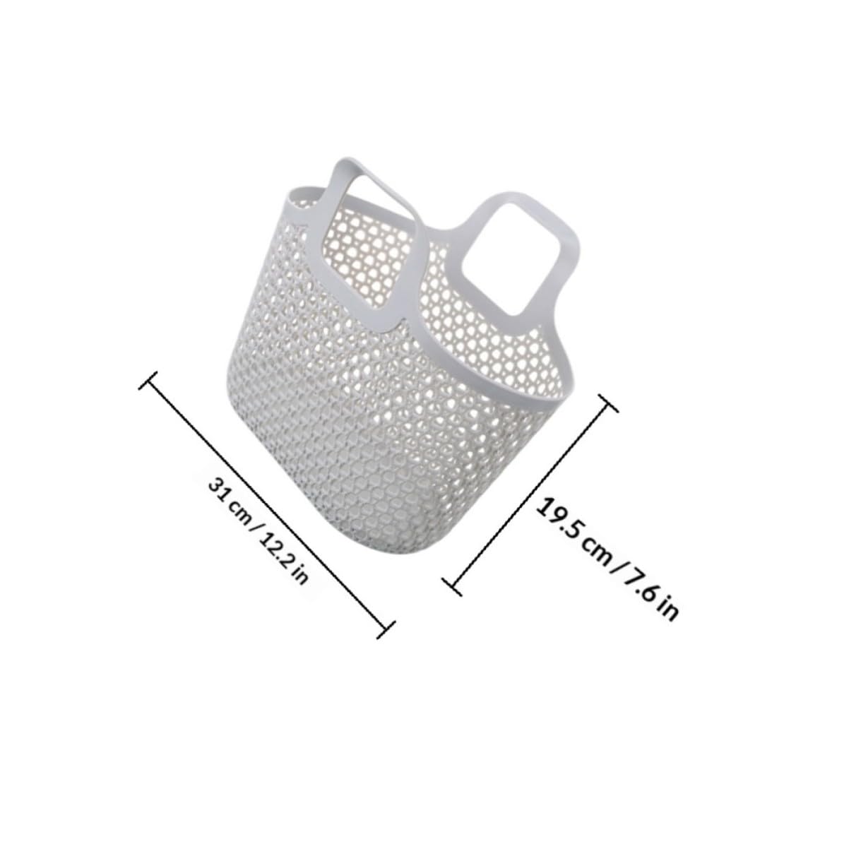 MAGICLULU 2 Pezzi Cestino Portaoggetti da Bagno Portatile in Plastica Pp Design Traforato, Salvaspazio e Installazione Sicura per Organizzare Prodotti e Abbigliamento