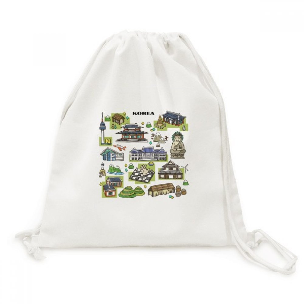 Sac en toile à cordon Corée du Sud pour voyage et drawstring backpack robuste