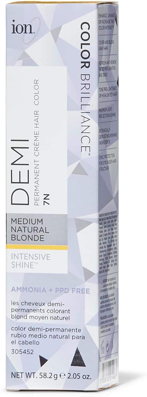 Intensive Shine 7N Medium Natural Blonde Demi Permanent Creme Hair Color 7N Medium Blonde