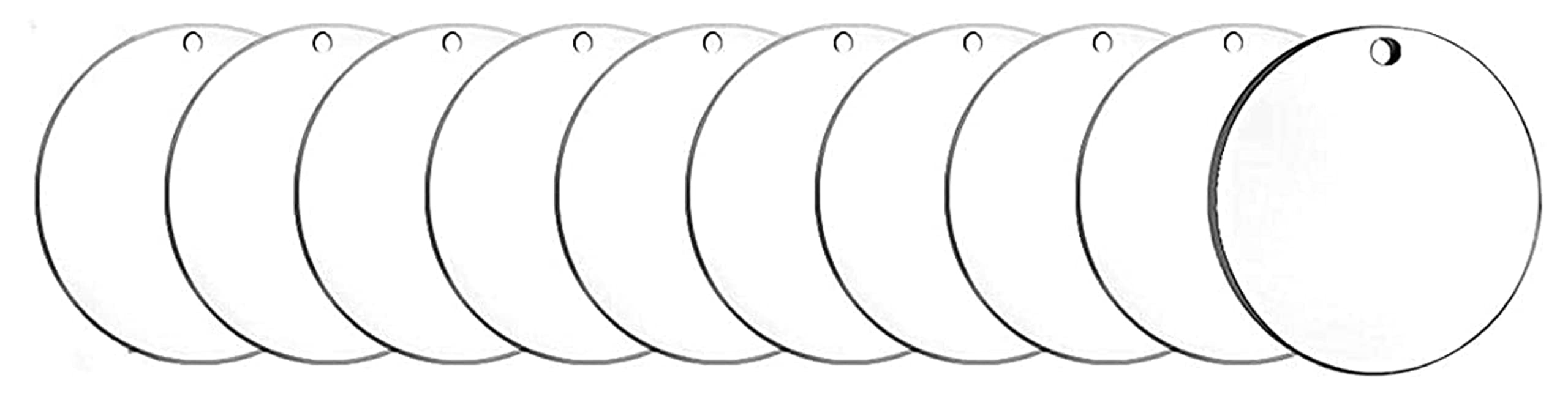 Raj Creations Transparent Acrylic Circles 3 mm x 2 inch - Pack of 10