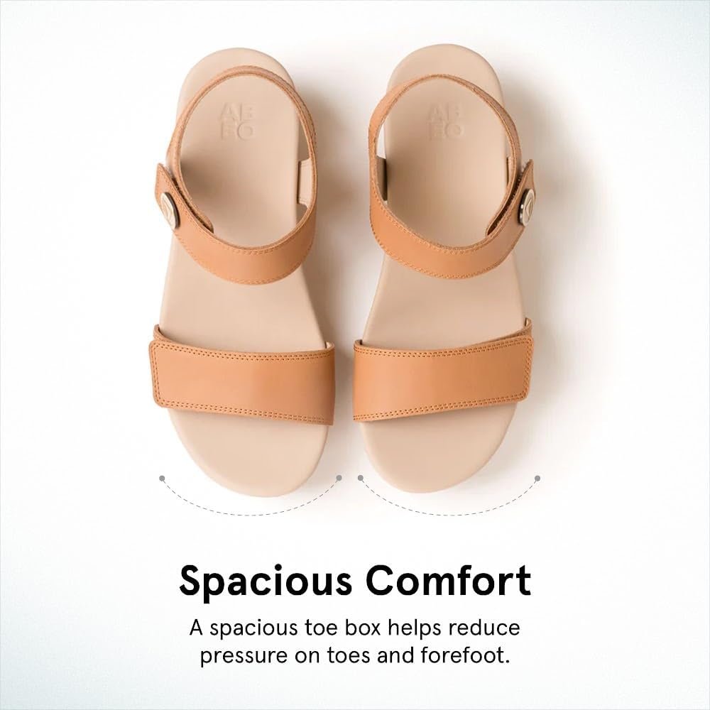 ABEO Riviera Strap Sandals For Women | Arch Support Sandals Women's | Ball of Foot Pain Relief | Built-In Metatarsal Pads Women | Ball Of Foot Cushions for Women