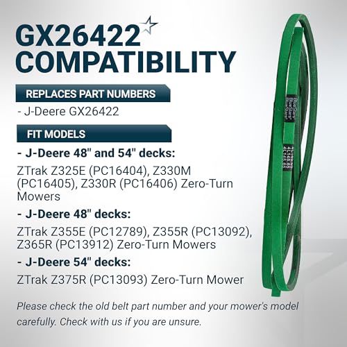 Image of [Upgraded Grip120] BlueStars GX26422 Mower Deck Belt 1 /2 inch x 145.65 inch