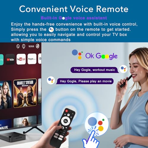 LEFFOT RK3518 4K Android 14 TV Box (2GB/16GB, WiFi 6, Voice Remote) — view 4