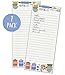 Set of 2- Kitchen Design List Pad, Fridge Pad, Notepad, Shopping List with Attachable Magnet