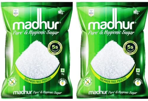 Madhur Pure & Hyqienic Sugar 1Kg (Pack Of 2) Unique Madhur Pure & Hyqienic Sugar 1Kg (Pack Of 2) Unique