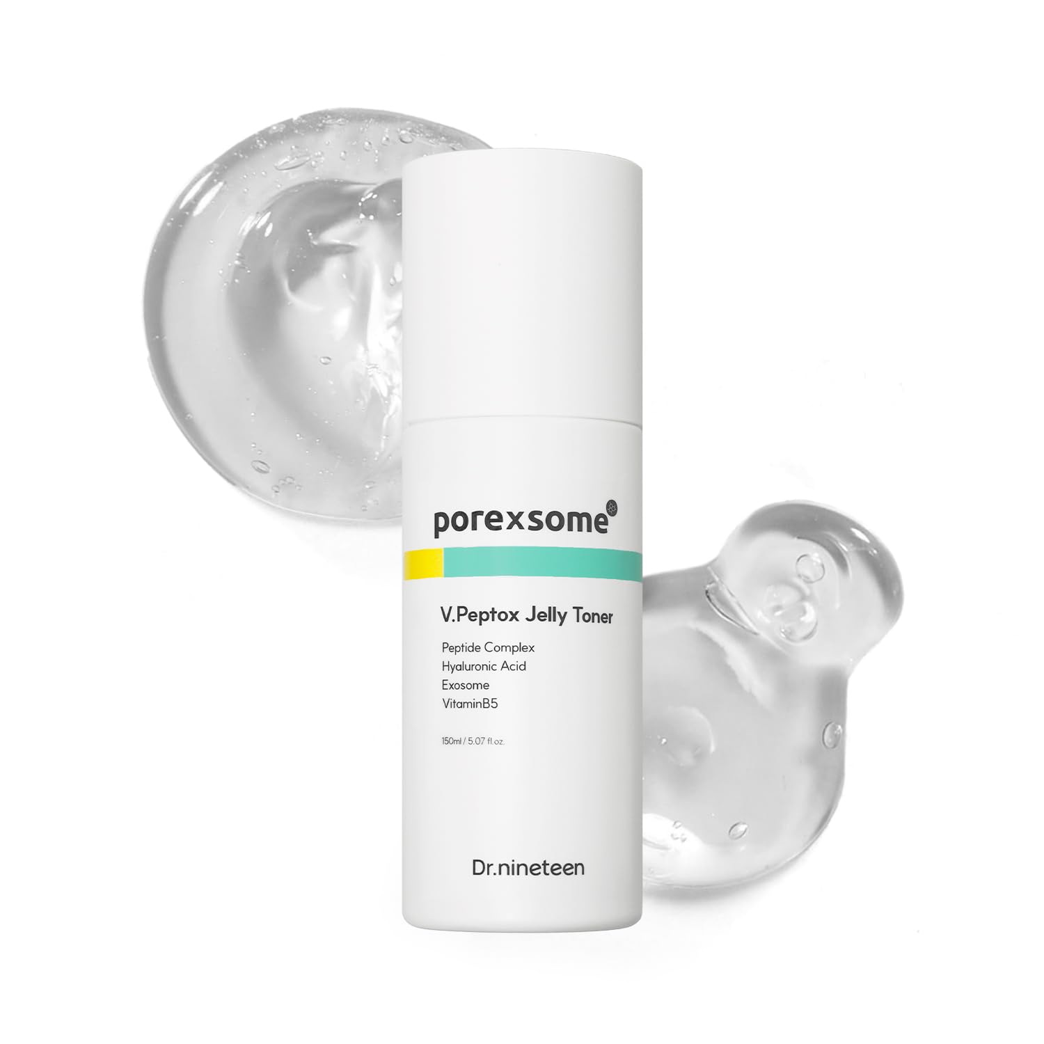 Dr.nineteen V.Peptox Jelly Tonerㅣ13 Peptides 25,000ppm + 10 Hyaluronic Acid(HA) + ExosomeㅣEssence Toner for Pore Tightening & CoolingㅣK-Skincare (5.07