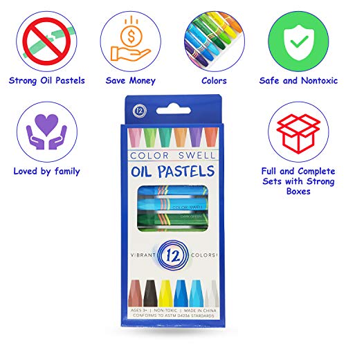 Color Swell OP18 Bulk Oil Pastels - 18 Packs 12 Oil Pastels Per Pack thumb #1