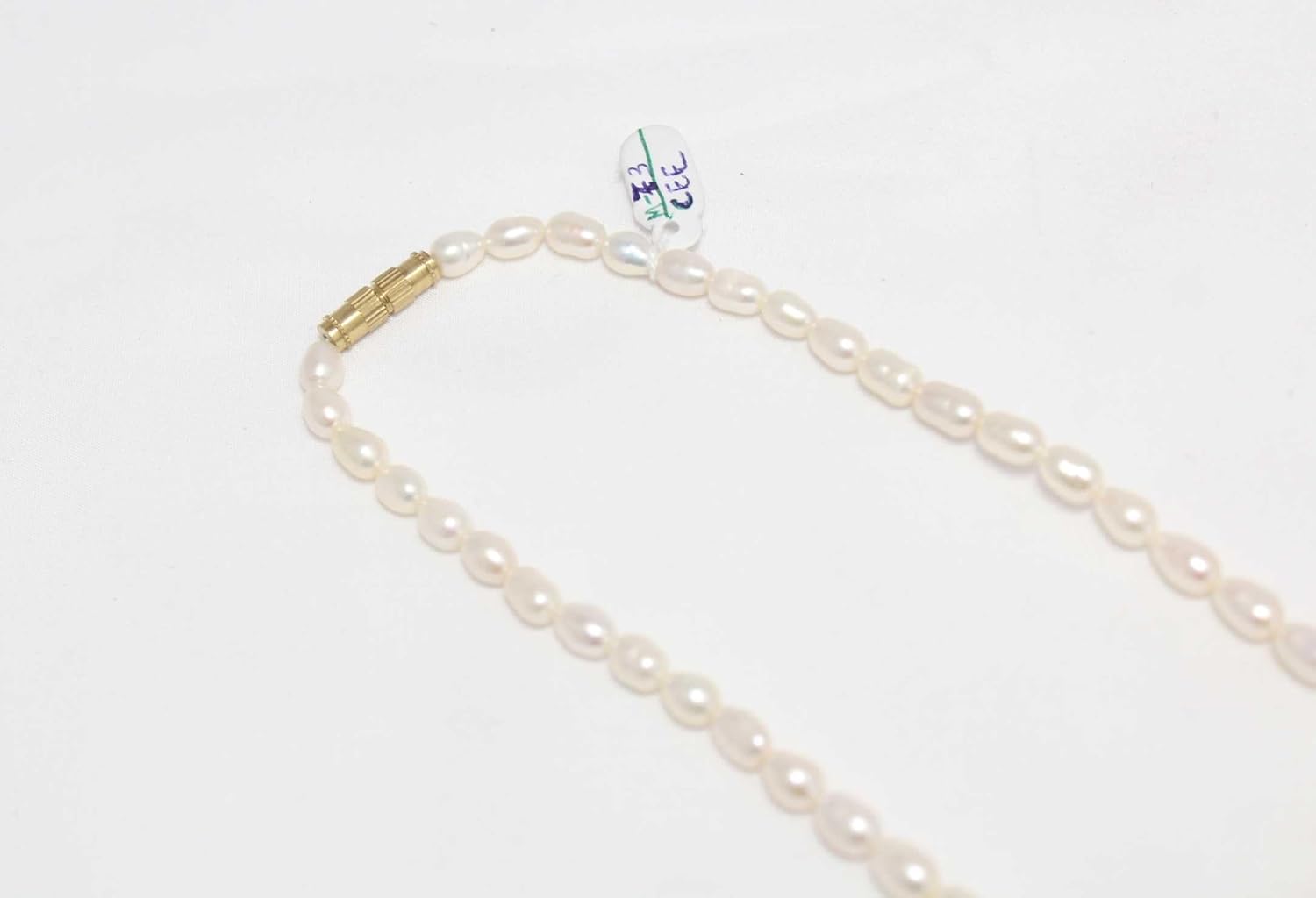 Rajasthan Gems Necklace Strand String Beaded Freshwater Pearl Stone Bead Women D950