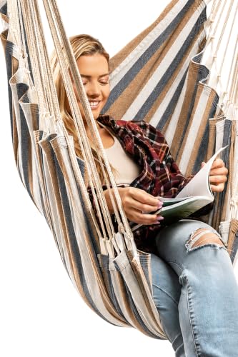 Image of Hanging Hammock Chair Swing - Outdoor & Indoor - Hammock Swing Chair