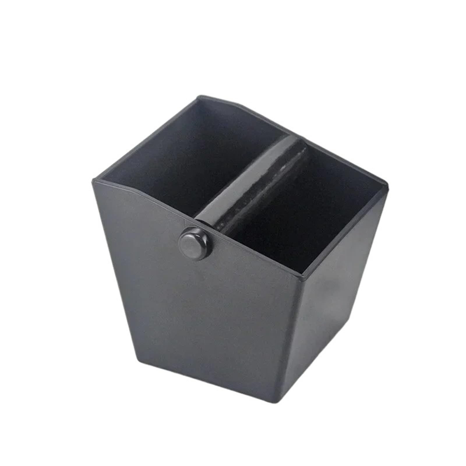 Coffee Knock Box Bin Dump Bucket Anti Slip Espresso Coffee Grounds Container Knock Box Powder Beveled Grind Waste Bar(Matte black)