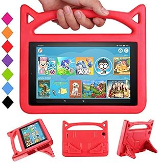 Fire 7 2019 Case,Fire 7 Tablet Case,DJ&RPPQ Kids Shock Proof Protective Cover Case for Amazon Fire 7 Tablets (Compatible with 5th Generation 2015/7th Generation 2017/9th Generation 2019) (Rose)