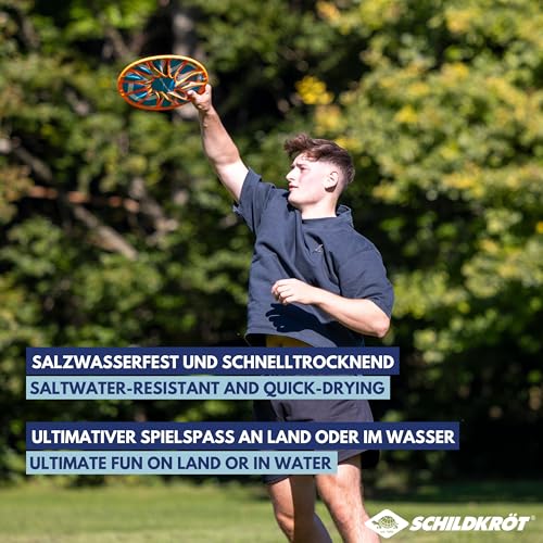 Schildkröt Neopren Disc - weiche, griffige Wurfscheibe für Kinder und Erwachsene - Frisbee für Strand und Park - salzwasserfest & schnelltrocknend