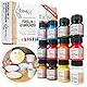 Krevo Art Porzellan- & Glasfarben Set – 12×30 ml deckend & wasserfest – inkl. Gold & Silber – Spülmaschinenfest & einbrennbar – Für Tassen, Keramik, Glas & DIY-Bemalung – Anleitung dabei