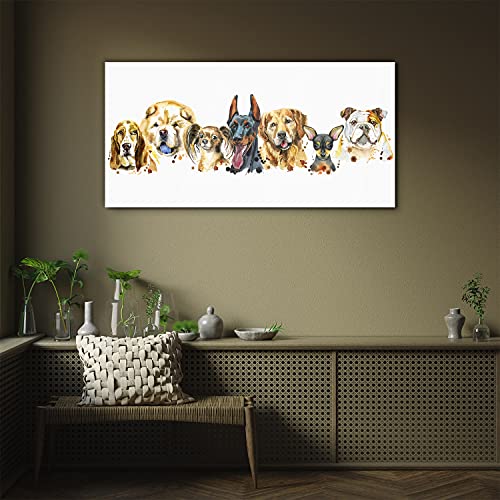 Tableau acrylique pour mur vide grand format 100x50cm chiens - 3