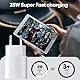 25W USB C Ladegerät Schnellladegerät für Samsung Galaxy S25 S24 S23 S22 S21 S20 FE, A56 A55 A54 A53 A52 A51 A36 A35 A34 A16 A15 A14 A05s A04s, Z Fold 7/6, Z Flip 7/6 M53 M33 Tablet Netzteil USB C Weiß