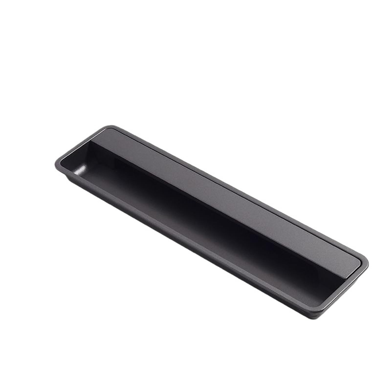 Wenyog One Color Cabinet Pulls Sliding Door Concealed Handle Slotted Embedded Buckle Furniture Handles Wardrobe Push Pull Hidden Kitchen Cabinet Knobs(Dark Gray 195Mm)