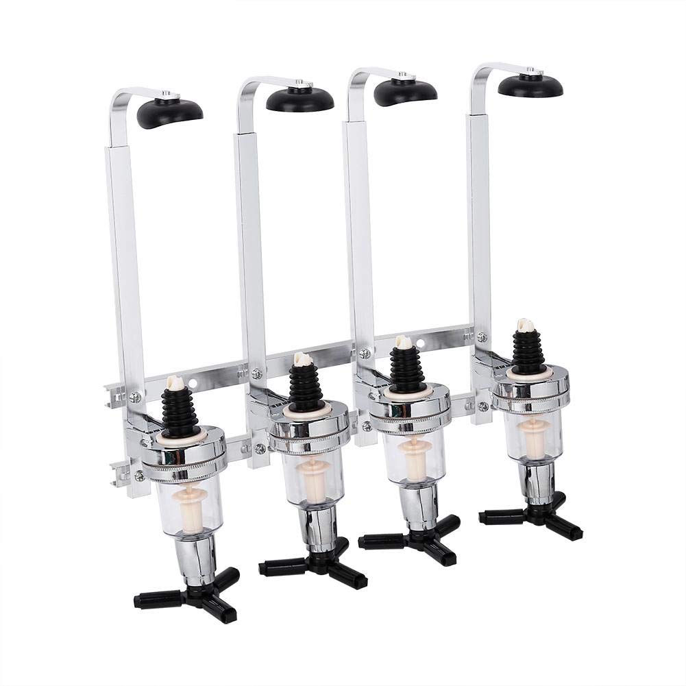 Dispensador de Bebidas Giratorio para Pared, Soporte para 4 Botellas de Licores, Montaje en Pared